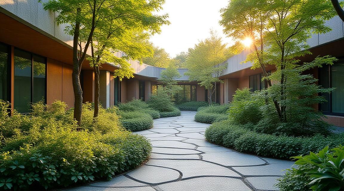 美しい完成後の庭園の様子