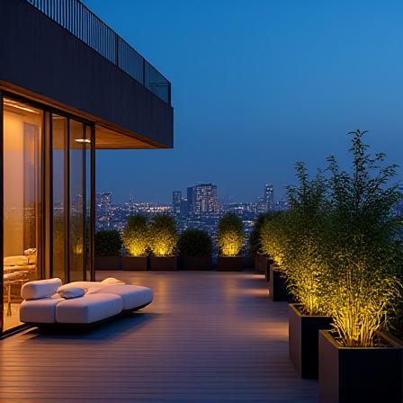 都市型ルーフバルコニーの緑化